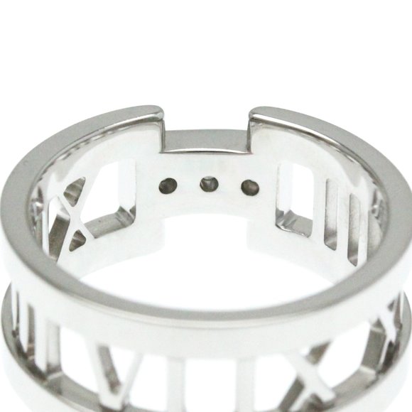 TIFFANY ATLAS 18K WHITE GOLD DIAMOND BAND RING SIZE 6.25 #53 - Picture 8 of 9